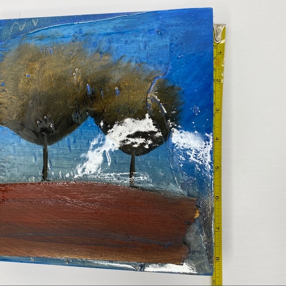 SHANE TOWNLEY Wooden Canvas Tree Painting - Picture 7 of 8